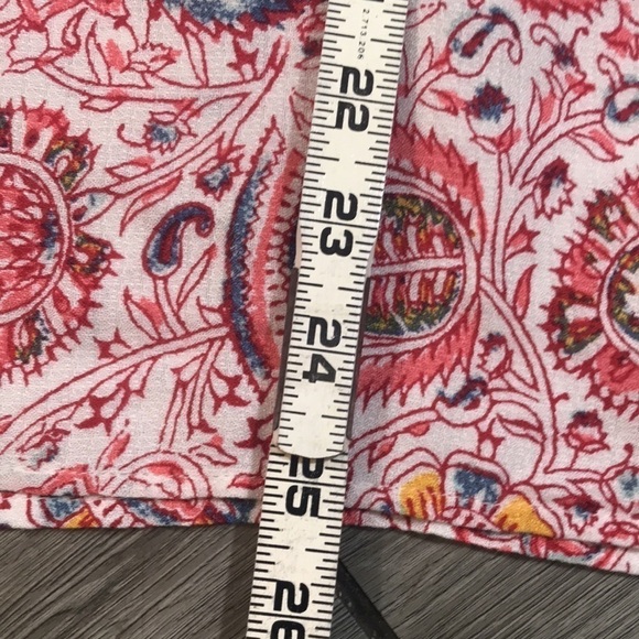 Lucky Brand Viscose Floral Paisley Boho Pheasant Style NWT Blouse size L - Picture 9 of 10